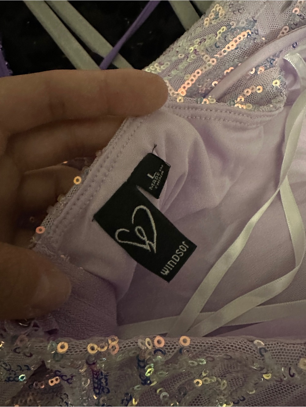 Quinn Lavender Sequin Bandeau Nightwear